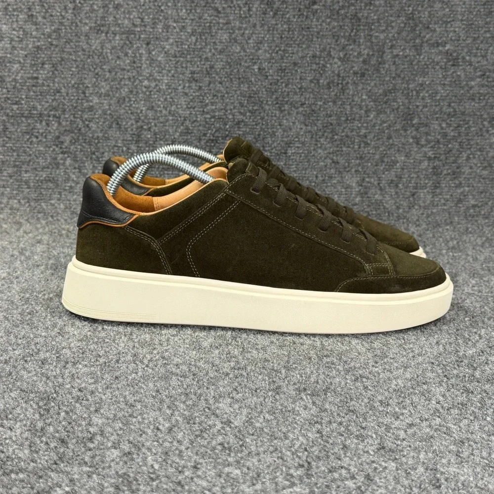 Allen Edmonds Oliver Slip On Stretch Lace Sneakers Men's 11 Green‎ Suede Shoes